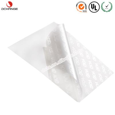 China Anti-Counterfeit DCTC Customized Transparent Clear Seal VACUUM Sticker for sale