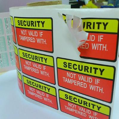 China Anti-Counterfeiting Accept Custom Order And Ultra Destructible Vinyl Company Vinyl Material Destructive Labels for sale