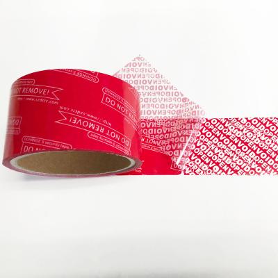 China Tamper evident total transfer VACUUM security tape waterproof for sale