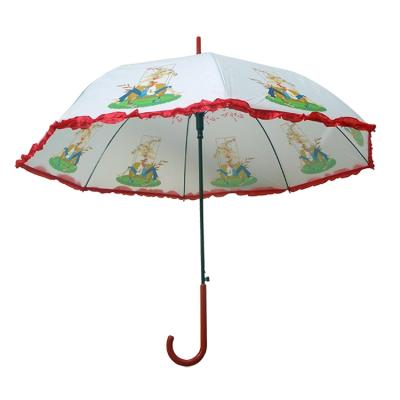 China Industrial high quality windproof and rainproof upright umbrella with lace edge for sale