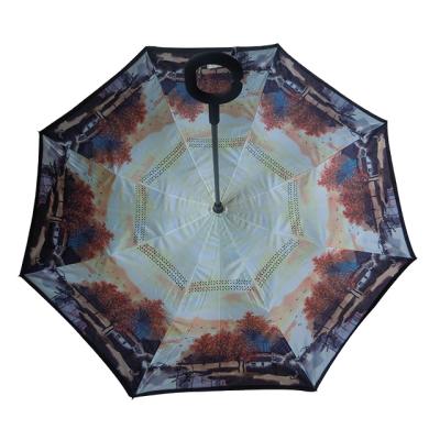 China Double Layer Industrial Automatic Reverse Inverted Umbrella for sale