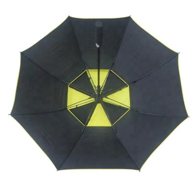 China 30 Inch Golf Umbrella Industrial Straight Double Layer Automatic Open Outdoor Umbrella With Custom Logo for sale