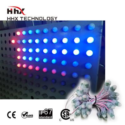 China Full Color DC 12mm WS2811 RGB Round LED Dot Control Pixel Modules 12V Advertising Signs Lights IP68 Waterproof for sale