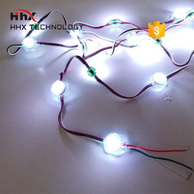 China Building Decoration Waterproof Accessible 12V RGB 10mm Curtain Led Module Pixel 20pc /chain LED Engine for sale