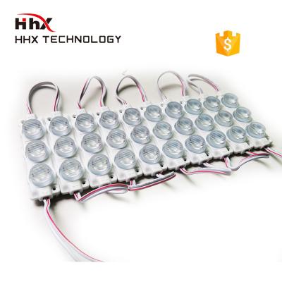 China Adertising Display 3LED 3W SMD3030 RGB LED Module Lamp Light Back Light with Lens for Lighting Boxes Aluminum PCB DC12V 75mm*20mm 3W 360lm for sale