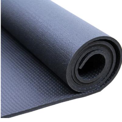 China High Density Non-slip Bodybuilding PVC Gym Mat Black Soft Fitness Mat for sale