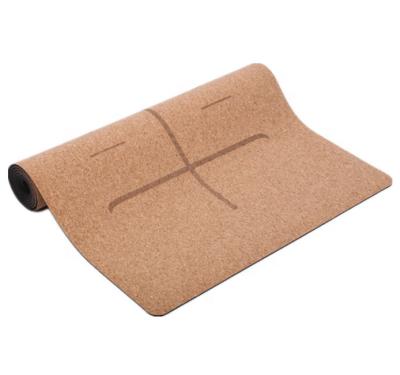 China Line Genuine Cork Rubber Mat /Yoga Equipment High Quality Wholesale Bodybuilding Fitness Guide for sale