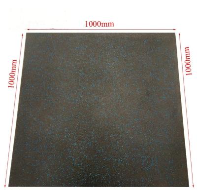 China Body Buiding Fitness Center Gym Flooring Natural Rubber Tiles Flooring Durable Rubber Mat for sale