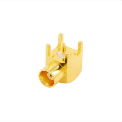 China Good price MCX-KWE communication sma bnc coaxial gold female terminal right angle connector for sale