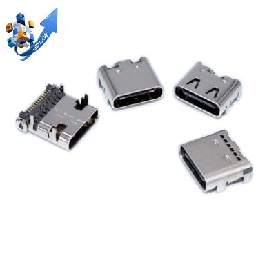 China Type-c female waterproof connector 6pin 24pin usb c connector socket wholesale mobile usb connector charging for sale