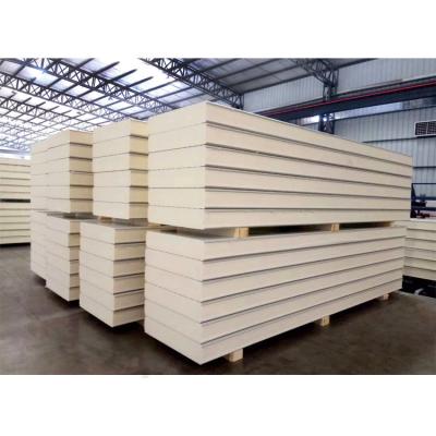 China Polyurethane Foam Insulation Sandwich Boards 0.4 - 0.8mm Steel Thickness For Cold Room for sale