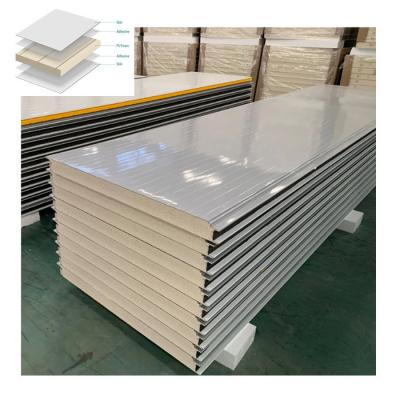 China Fireproof PU Polyurethane Composite Panels For Cold Room Warehouse Construction for sale