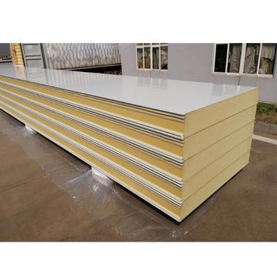 China 200mm Polyurethane Foam Sandwich Wall Panel Lightweight Prefab House Material for sale