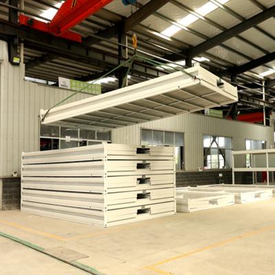 China Wind Resistance Grade 11 Folding Container House Built with Q235B Steel Grade and Galvanized Steel Frame for sale