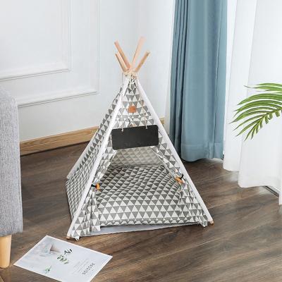 China 2023 Breathable Hot Selling Goods Large Cat Bed Pet Tent House Soft Dog Teepee Pet Products for sale