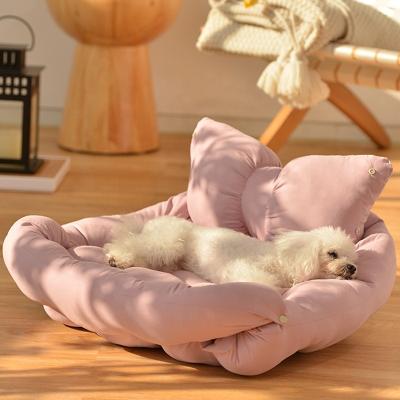 China Multi-colors PP Cotton Small Doggie Pet Beds Stocked Washable Luxury Puppy Dog Bed Accessories Wholesale High Quality Custom Bedding for sale