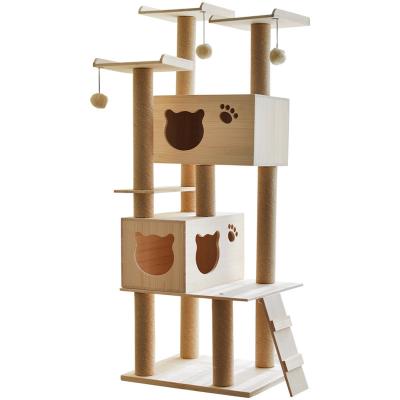 China Cat Climb Track Modern Wall Stocked Shelves Cat Wall Shelf Mounted Wooden Cat Tree Furniture Platform for sale