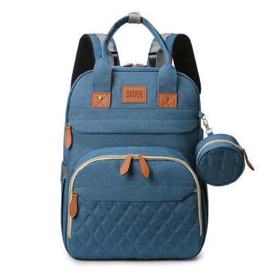 China With USB foldable multifunctional fashion large capacity bed mochilas diaper diaper portable fashionable mommy bags backpack for sale