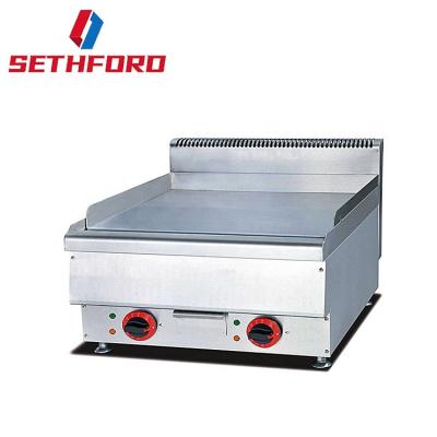 China Electric Thermostat Griddle 16mm Dish Table Top Griddle Restaurant Food Machine + Filer Commercial Kitchen Equipment for sale