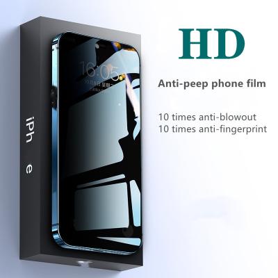 China Mobile Phone 5D Glue Full Coverage Anti Spy Privacy Tempered Glass Screen Protector For iPhone 13 for sale