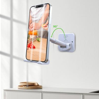 China Rotatable Retractable Adjustable Mobile Cell Phone Stand Universal Wall Mounted Phone Holder for sale