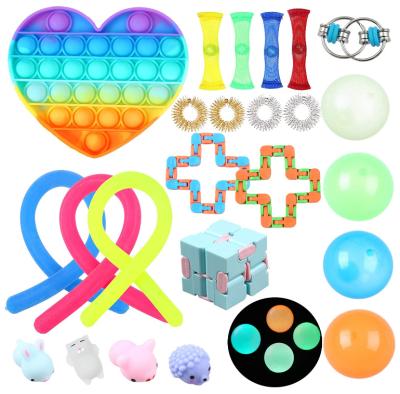 China Relieve Anti Stress Amazon 24pcs Wholesale Hot Selling Sensory Squeeze Relaxing Squeeze Toys Pack Set For Kids Adults for sale