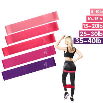 China Custom Logo Elastic Band Gum Gym Exercise Strength Resistance Sports Yoga Yoga Bands for sale