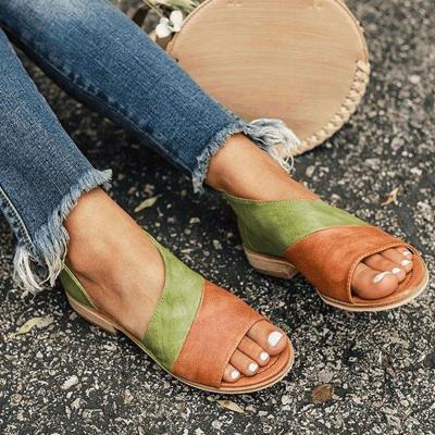 China CUSHIONING Comfortable Open Toe Heels Nation Fish Mouth Summer Sandalias Ladies Shoes Women Dress Women's Sandals for sale