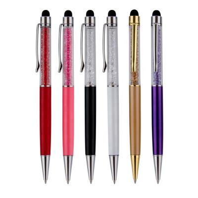 China Promotional Wholesale Luxury Creative Diamond Pen Custom Metal Roller Ballpoint Pen Crystal Pen Logo for sale