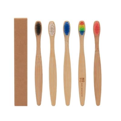 China Wholesale Eco-Friendly Eco-friendly Natural Bamboo Toothbrush Children Hotel Custom Logo for sale