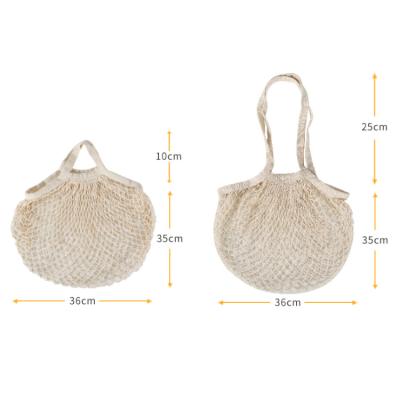 China Fashion Net Viable Reusable Fruit Vegetable Srotage Tote Bag With Long Handles for sale