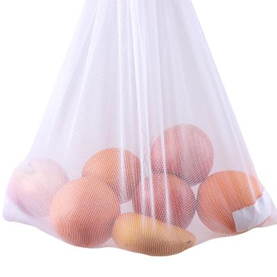 China Household Washable Mesh Bag For Fruit Vegetable Product Recycled Drawstring Bag for sale