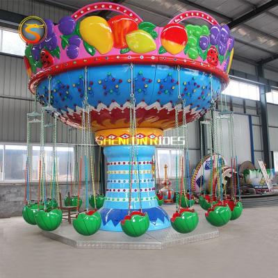 China ALLOY Amusement Park Electric Adult Swing Chair Rides Flying Fruit Rides for sale