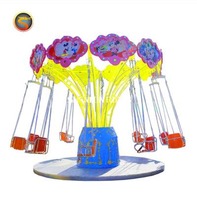 中国 Fiber glass+steel Zhengzhou Shenlong Amusement Park Mini Flying Chair Amusement Equipment Game Machine 販売のため