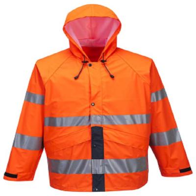 China Wholesale 100%PU+100POLY Shell Safety Traffic Lamination Outdoor Waterproof Soft Reflective Clothing / Jacket for sale