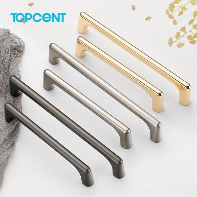 China Modern Modern Door Pulls from Topcent Gray Brushed Cabinet Knob Kitchen for sale