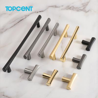 China Topcent Modern Light Luxury Kitchen Handles For Furniture Dresser Drawer Knobs Cabinet Hardware Handle for sale