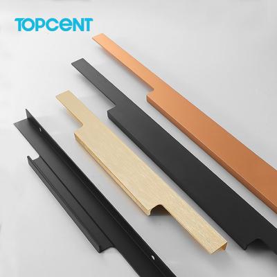 China Topcent Modern Modular Kitchen Profile Handles New Style Aluminum Profile Handles for sale