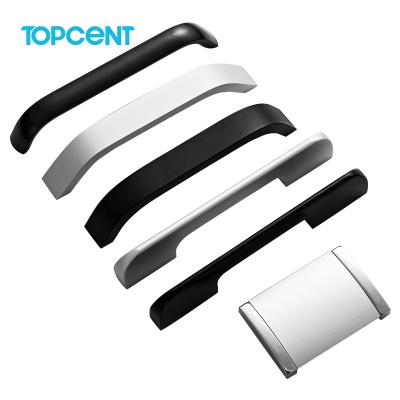 China TOPCENT Modern Furniture Aluminum Profile Door Pull Cabinet Drawer Handle for sale