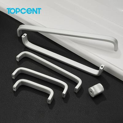 China TOPCENT New Modern Furniture Hardware Cabinet Handle Kitchen Pulls Handle Knob Aluminum Modern Cabinet Handle for sale