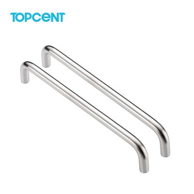 China Large Topcent Stainless Steel Wardrobe Pulls Kitchen Cupboard Door Pulls Modern Furniture Handles for sale