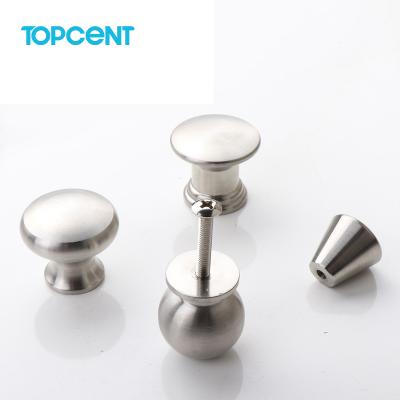 China Topcent Modern Solid Cabinet Knob Chrome Furniture Pull Handle For Kitchen Cupboard Door Bedroom Dresser Drawer Knobs for sale