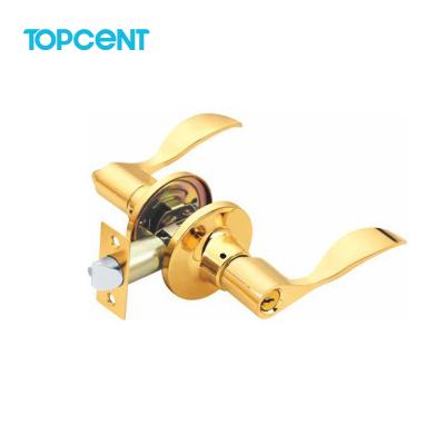 China Topcent Modern Zinc Alloy Brass Mortise Lock Door Internal Lever Handle With Lock Body And Lock for sale