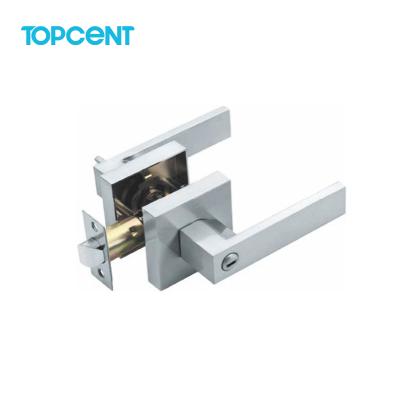 China Topcent Modern American Tubular Bedroom Passageway Bathroom Privacy Entry Handle Door Dummy Door Latch Locks Handle for sale