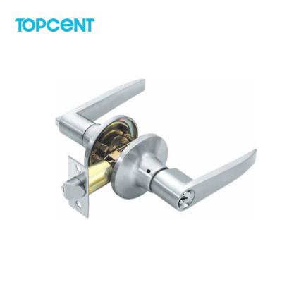 China Topcent Modern High Quality American Stainless Steel Privacy Passage Door Lever Handle Lock Set for sale