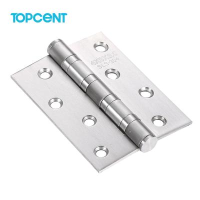 China Modern Topcent Stainless Steel Door Hinge 201 304 Brushed Nickel 5 Hole Part Screws Door Spring Hinge for sale