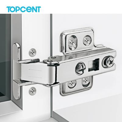 China Topcent View Modern Aluminum Door Hinge 105 Degree Opening Angle Kitchen Bathroom Cupboard Self Closing Hinge for sale