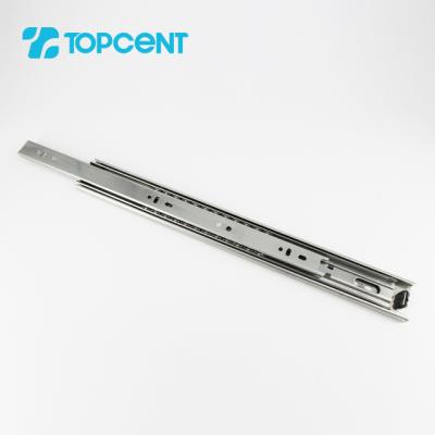 China TOPCENT Modern Buffet Drawer Slide 45mm Extension Side Mount Ball Bearing Drawer Slides Full for sale