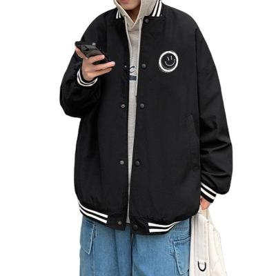 China European and American Street Men's Retro Thickened Baseball Jacket Small Pattern Loose Casual Coat QUICK DRYING for sale