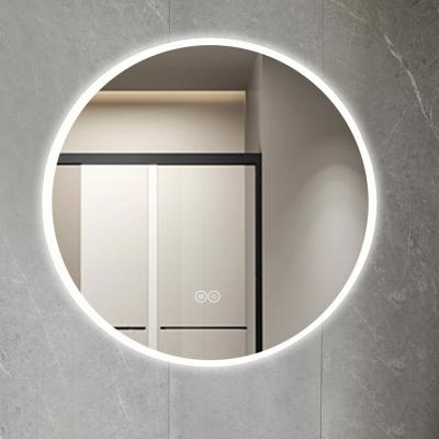 China Magnifying Round Touch Switch Bathroom Vanity LED Mirror With Lighting for sale